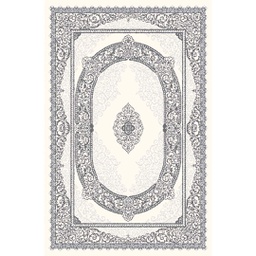 MELODIE 8905A (Rectangulaire, 190X275, BLANC CASSE_GRIS CLAIRE)