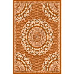 MELODIE 8662B (Rectangular, 190X275, BRIQUE FONCE - IVOIRE)