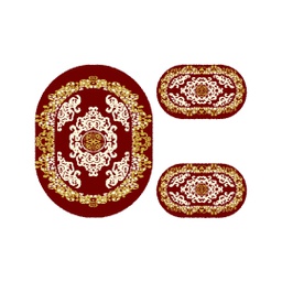 بلازا 92351 (بيضوي, ( O 100X130 + 2O 60X100 ), أحمر عنابي)