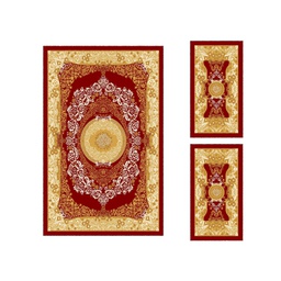 MELODIE 8904E (Rectangular, ( T 130X220 + 2T 60X110 ), BORDEAUX_CREME)