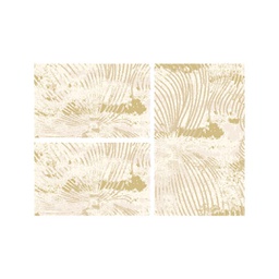 MUGLA 97862 (Rectangulaire, ( T 80X130 + 2T 65X100 ), ECRU SHRINK - BEIGE)