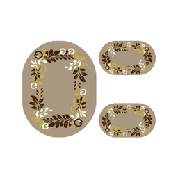 بلازا 92361 (بيضوي, ( O 100X130 + 2O 60X100 ), عاجي)