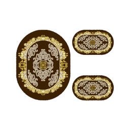 بلازا 92355 (بيضوي, ( O 100X130 + 2O 60X100 ), لون القهوة البني)