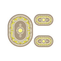 بلازا 92381 (بيضوي, ( O 100X130 + 2O 60X100 ), عاجي)