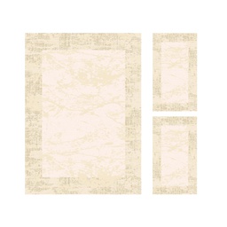 MUGLA 96630 (Rectangular, ( T 160X220 + 2T 60X110 ), ECRU SHRINK - CHAMPAGNE)