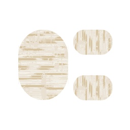 ANKARA 98480 (Oval, ( O 100X130 + 2O 60X100 ), BEIGE)