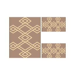 OLYMPIA 82450 (Rectangular, ( T 100X130 + 2T 60X100 ), MARRON BRONZE LX)