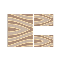 OLYMPIA 82480 (Rectangulaire, ( T 100X130 + 2T 60X100 ), MARRON BRONZE LX)
