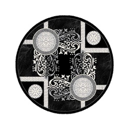 نور 5392D (دائري, 125X125, أسود)