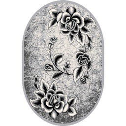 نور 6077D (بيضوي, 125X180, رمادي فاتح)
