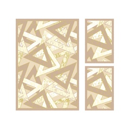 BRAGA 98710 (Rectangulaire, ( T 160X220 + 2T 60X110 ), MARRON BRONZE)