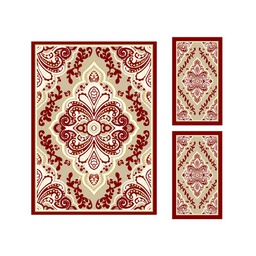 BRAGA 95660 (Rectangulaire, ( T 160X220 + 2T 60X110 ), BORDEAUX)
