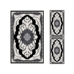 MELODIE 8903C (Rectangular, ( T 130X220 + 2T 60X110 ), NOIRE_GRIS CLAIRE)