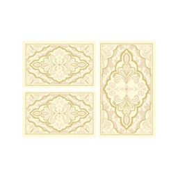 BRAGA 95663 (Rectangular, ( T 80X130 + 2T 65X100 ), ECRU)