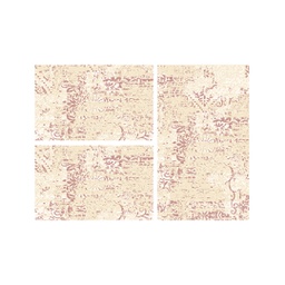 MADRID 93100 (Rectangulaire, ( T 80X130 + 2T 65X100 ), CREME SHRINK_BOIS DE ROSE)