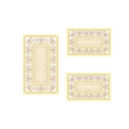 BRAGA 98740 (Rectangulaire, ( T 80X130 + 2T 65X100 ), ECRU)