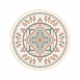 STORY 1858A (Round, 100X100, MULTI COULEURS, Lamination)
