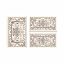 سطوري 1858A (مستطيل, ( T 80X110 + 2T 55X100 ), متعدد الألوان, مطبوعة)