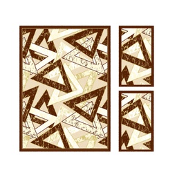 BRAGA 98710 (Rectangulaire, ( T 160X220 + 2T 60X110 ), MARRON BORDEAUX)