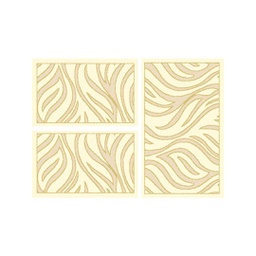 BRAGA 98723 (Rectangular, ( T 80X130 + 2T 65X100 ), ECRU)