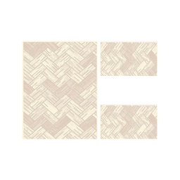 DUBAI 93561 (Rectangular, ( T 100X130 + 2T 60X100 ), CREME)
