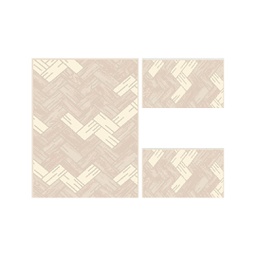 DUBAI 93561 (Rectangular, ( T 100X130 + 2T 60X100 ), IVOIRE)