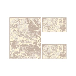 DUBAI 97371 (Rectangulaire, ( T 100X130 + 2T 60X100 ), MARRON BRONZE)