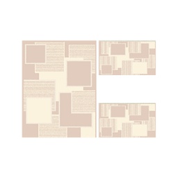 DUBAI 97381 (Rectangulaire, ( T 100X130 + 2T 60X100 ), MARRON BRONZE)