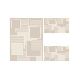 DUBAI 97381 (Rectangular, ( T 100X130 + 2T 60X100 ), IVOIRE)