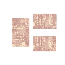 DUBAI 9248L (Rectangulaire, ( T 80X130 + 2T 65X100 ), BOIS DE ROSE)