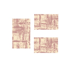 DUBAI 9459L (Rectangulaire, ( T 80X130 + 2T 65X100 ), BOIS DE ROSE)