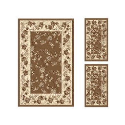 NOUR 59379 (Rectangulaire, ( T 140X220 + 2T 60X110 ), MARRON BRONZE)