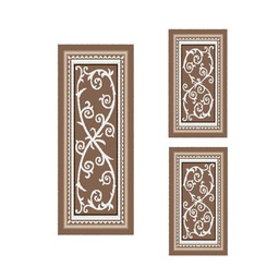 CIRTA 93210 (Rectangular, ( T 60X150 + 2T 60X110 ), BRONZE FONCE)