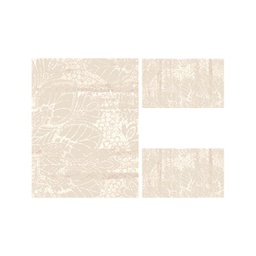 MADRID 93680 (Rectangulaire, ( T 100X130 + 2T 60X100 ), ECRU SHRINK - IVOIRE)