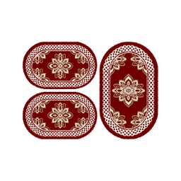 أزهر 97160 (بيضوي, ( O 80X130 + 2O 65X100 ), أحمر عنابي)