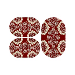 AZHAR 98820 (Oval, ( O 80X130 + 2O 65X100 ), BORDEAUX)