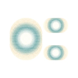 MERSIN 94870 (Oval, ( O 100X130 + 2O 60X100 ), BLEU TURQUOISE)