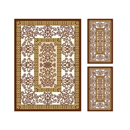 BRAGA 98740 (Rectangular, ( T 160X220 + 2T 60X110 ), MARRON BORDEAUX)