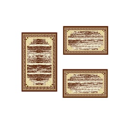 BRAGA 98730 (Rectangulaire, ( T 80X130 + 2T 65X100 ), MARRON BORDEAUX)