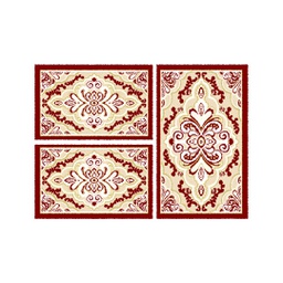 BRAGA 95660 (Rectangular, ( T 80X130 + 2T 65X100 ), BORDEAUX)