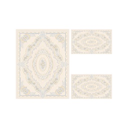 MADRID 93670 (Rectangular, ( T 100X130 + 2T 60X100 ), CREME SHRINK_GRIS CLAIR)