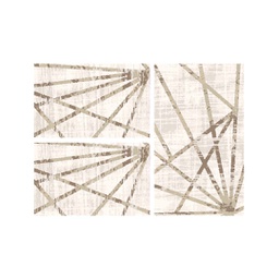 MUGLA 99490 (Rectangular, ( T 80X130 + 2T 65X100 ), ECRU SHRINK - IVOIRE)
