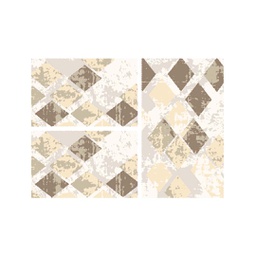 MUGLA 99480 (Rectangulaire, ( T 80X130 + 2T 65X100 ), ECRU SHRINK - CHAMPAGNE)