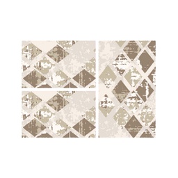 MUGLA 99480 (Rectangulaire, ( T 80X130 + 2T 65X100 ), ECRU SHRINK_BRONZE)