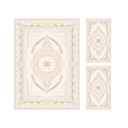 MUGLA 99460 (Rectangular, ( T 160X220 + 2T 60X110 ), ECRU SHRINK - CHAMPAGNE)
