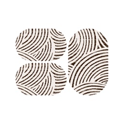 PALACE 98360 (Ovale, ( O 80X130 + 2O 65X100 ), MARRON CAFE)