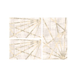 MUGLA 99490 (Rectangulaire, ( T 80X130 + 2T 65X100 ), ECRU SHRINK - CHAMPAGNE)