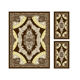 PLAZA 92375 (Rectangulaire, ( T 160X220 + 2T 60X110 ), MARRON CAFE)