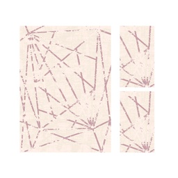 MUGLA 99490 (Rectangulaire, ( T 160X220 + 2T 60X110 ), CREME SHRINK_BOIS DE ROSE)