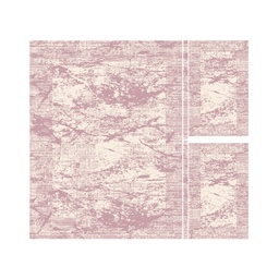 MUGLA 96630 (Rectangulaire, ( T 160X220 + 2T 60X110 ), CREME SHRINK_BOIS DE ROSE)